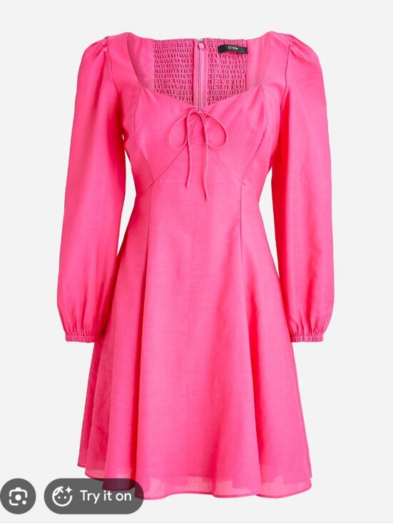 J. Crew Dresses & Skirts - J‎ Crew Cotton Pink Long-Sleeve A-Line Dress 14